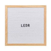 LEDR Letterbord 30 x 30 cm Wanddecoratie & -planken Bruin