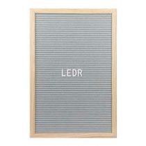 LEDR Letterbord 45 x 30 cm Wanddecoratie & -planken Bruin