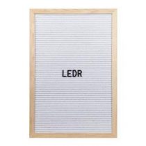 LEDR Letterbord 45 x 30 cm Wanddecoratie & -planken Bruin