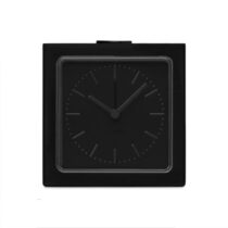 LEFF amsterdam - Block - Alarm - Zwart/Zwart - Design - Staande Klok Klokken Zwart Staal