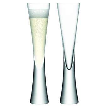 LSA Moya Champagne Flutes - 2 st. Glasservies Transparant Glas