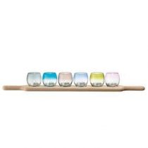 LSA Paddle Waxinelichthouderset Woonaccessoires Multicolor Glas