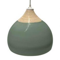 Leitmotiv Glazed Hanglamp L Verlichting Groen Bamboe