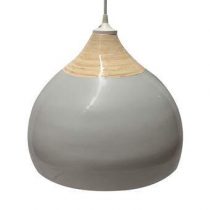 Leitmotiv Glazed Hanglamp S Verlichting Grijs Bamboe