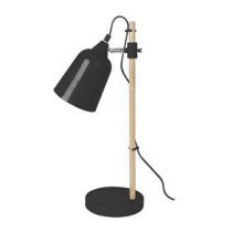 Leitmotiv Wood-like Tafellamp Verlichting Zwart Metaal