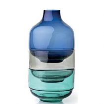 Leonardo Fusion Vaas 35 cm Woonaccessoires Blauw Glas