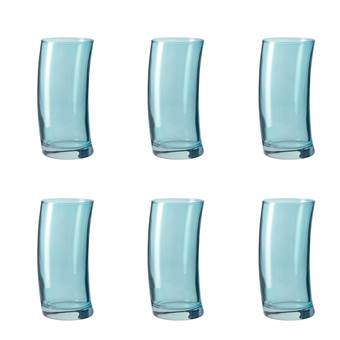 Leonardo Swing Longdrinkglazen - 6 st. Glasservies Blauw Glas
