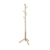 Lisomme Dean houten staande kapstok - 176 cm hoog - Naturel Kapstokken Bruin