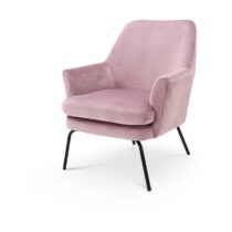 Lisomme Jez velvet fauteuil roze Stoelen Roze Fluweel