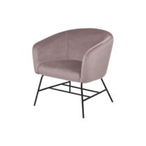Lisomme Lissy velvet fauteuil roze Stoelen Roze Fluweel