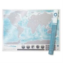 Luckies Scratch Map Oceans Kras Wereldkaart Gadgets Blauw