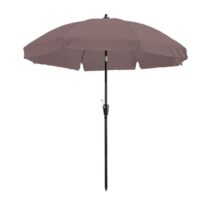 Madison Parasol Lanzarote rond 250 cm taupe Zonwering Bruin Staal