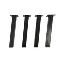 MaximaVida vierkante metalen poten New York 40 cm zwart Bureau Zwart Staal