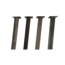 MaximaVida vierkante schuine metalen poten New York 40 cm blank gelakt Bureau Grijs Staal