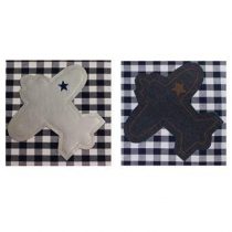 Moepa Schilderij Set Air-o-plane Baby & kinderkamer Blauw Textiel