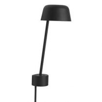 Muuto Lean Wandlamp Verlichting Zwart Aluminium