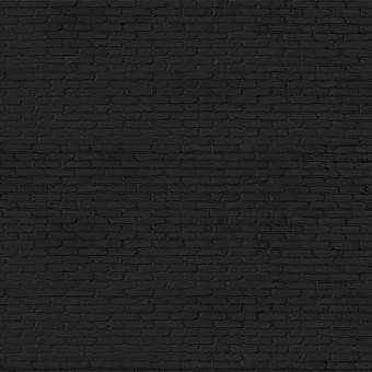 NLXL Piet Hein Eek Materials Black Brick Behang Wanddecoratie & -planken Zwart Papier