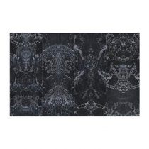 NLXL Piet Hein Eek Materials Marble Black Mirrored Behang Wanddecoratie & -planken Zwart Papier