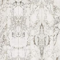 NLXL Piet Hein Eek Materials Marble White Mirrored Behang Wanddecoratie & -planken Wit Papier