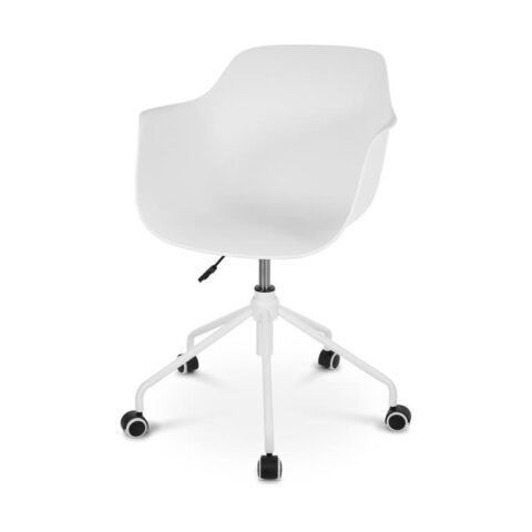 Nolon Nout bureaustoel wit met armleuningen - wit onderstel Stoelen Wit Kunststof