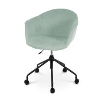 Nolon Nout bureaustoel zacht groen met armleuningen - zwart onderstel Stoelen Groen Katoen