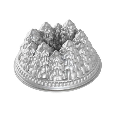 Nordic Ware New Pine Forest Tulband Bakvorm Kerstontbijt & -diner Zilver Aluminium