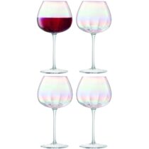 Pearl Wijnglas 460 ml Set van 4 Stuks Glazen Transparant Glas