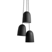 Petite Friture Chains Hanglamp Triple Verlichting Zwart Kunststof