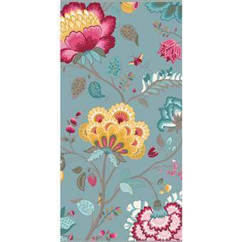 PiP Studio Floral Fantasy Handdoek 70 x 140 cm Badtextiel Blauw Badstof