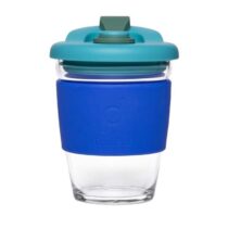 Pioneer - Set van 2 - Herbruikbare Koffiebeker - 340ml - Oceaan Blauw Servies Blauw Glas
