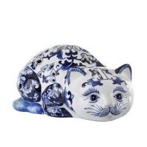 Pols Potten Cat Spaarpot Woonaccessoires Blauw