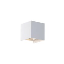 QAZQA LED Wandlamp buiten edwin - Wit - Modern - L 10cm Buitenverlichting Wit Aluminium