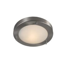 QAZQA Plafondlamp buiten yuma - Staal - Design - D 180mm Buitenverlichting Zilver Staal