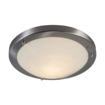 QAZQA Plafondlamp buiten yuma - Staal - Design - D 310mm Buitenverlichting Zilver Staal