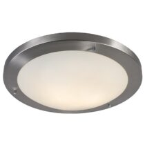 QAZQA Plafondlamp buiten yuma - Staal - Design - D 410mm Buitenverlichting Zilver Staal