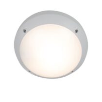 QAZQA Wandlamp buiten Gelmi - Grijs - Modern - D 315mm Buitenverlichting Grijs Kunststof
