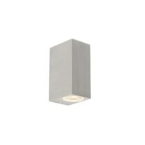 QAZQA Wandlamp buiten baleno - Staal - Design - L 65mm Buitenverlichting Zilver Aluminium