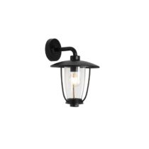 QAZQA Wandlamp buiten khana - Zwart - Modern - L 22.5cm Buitenverlichting Zwart Kunststof