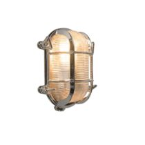 QAZQA Wandlamp buiten nautica - Chroom - Landelijk - L 140mm Buitenverlichting Zilver Glas