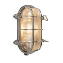 QAZQA Wandlamp buiten nautica - Chroom - Landelijk - L 165mm Buitenverlichting Zilver Glas