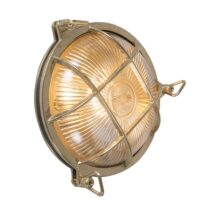 QAZQA Wandlamp buiten nautica - Goud/messing - Landelijk - D 240mm Buitenverlichting Goud Glas