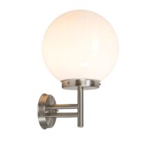 QAZQA Wandlamp buiten sfera - Wit - Modern - L 250mm Buitenverlichting Wit