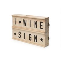 Rackpack - Wine Sign - letterbox/wijnbox Wijn & bar Bruin Hout
