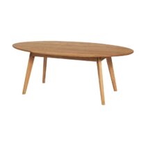 Rowico Home Yumi ovale houten salontafel naturel - 130 x 65 cm Tafels Bruin Hout