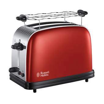 Russell Hobbs 23330-56 Colours Plus Flame Red broodrooster Keukenapparatuur Rood RVS