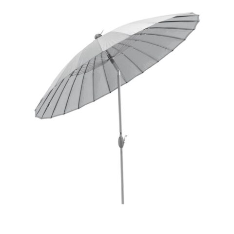 SORARA® Shanghai Parasol Ø 260 cm Grijs Zonwering Taupe Polyester