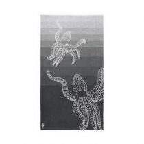 Seahorse Octopus Strandlaken 100 x 180 cm Badtextiel Grijs Velours