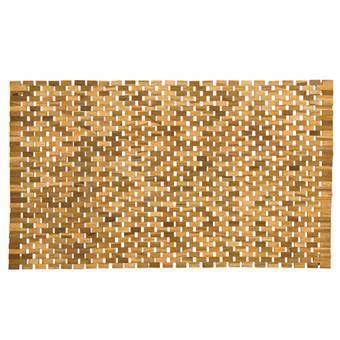 Sealskin Woodblock Badmat 60 x 60 cm Badtextiel Bruin Hout