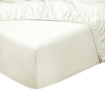 Seashell King - Hoeslaken Uni - 160x200cm - ecru Beddengoed Crème Katoensatijn