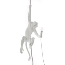 Seletti Monkey Outdoor Lampresin Aan Touw Buitenverlichting Wit Kunststof